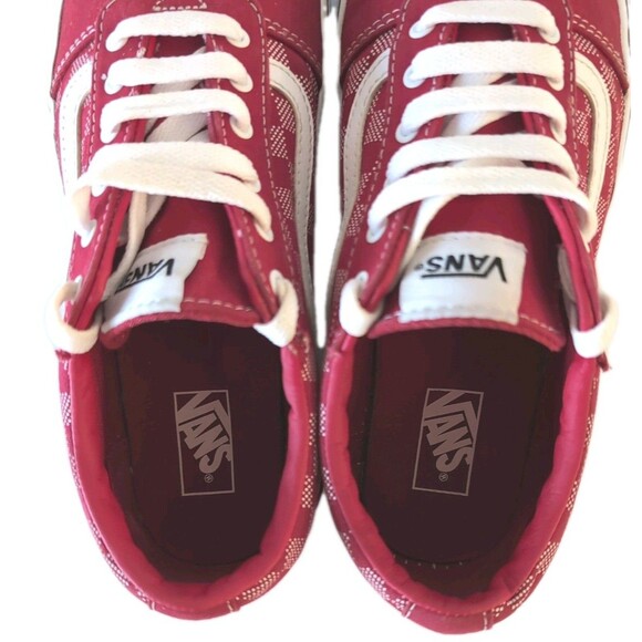 VANS Red Checkerboard Skater Sneakers Unisex, Low Top, Lace-Up - Picture 8 of 8